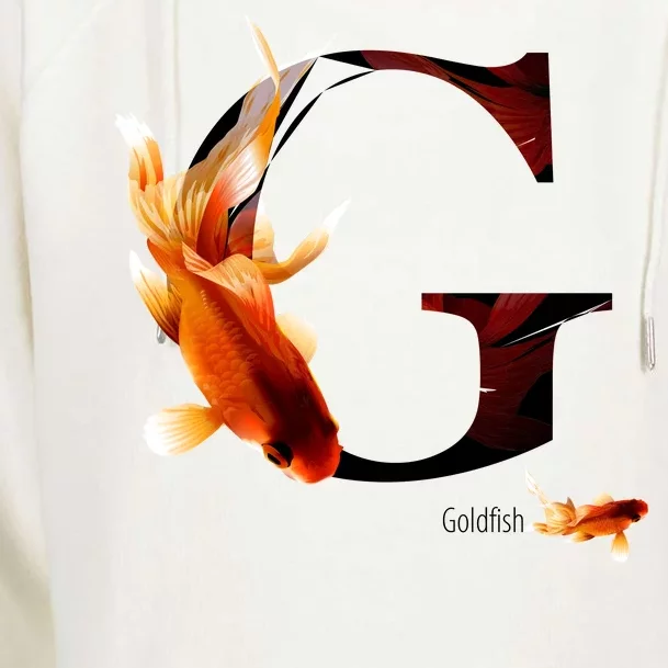 Letter G is for Goldfish Womens Funnel Neck Pullover Hood