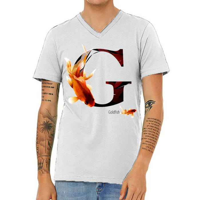 Letter G is for Goldfish V-Neck T-Shirt