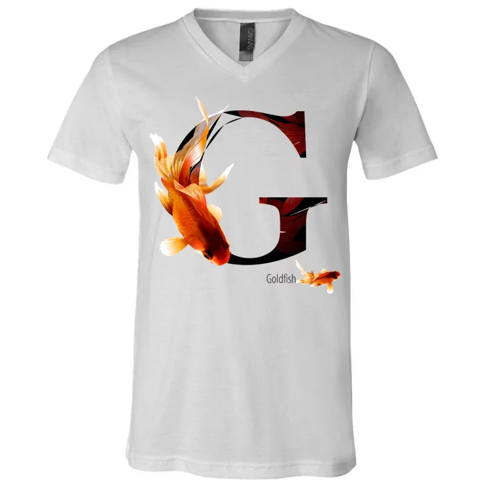 Letter G is for Goldfish V-Neck T-Shirt