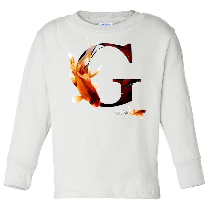 Letter G is for Goldfish Toddler Long Sleeve Shirt