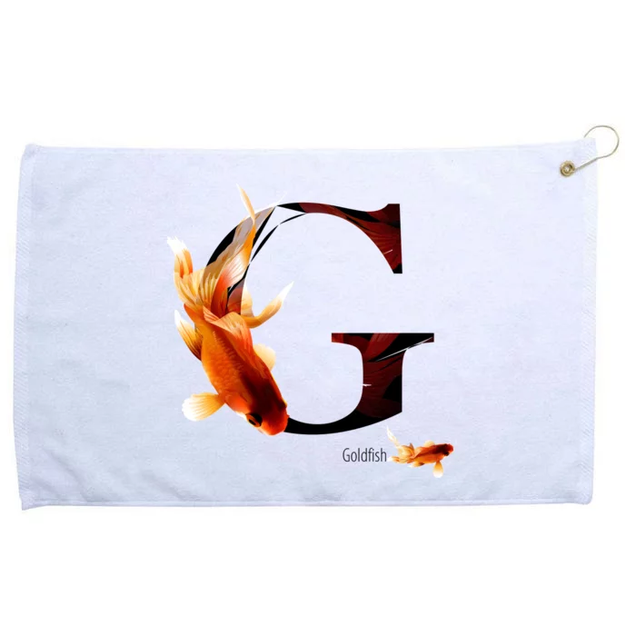 Letter G is for Goldfish Grommeted Golf Towel