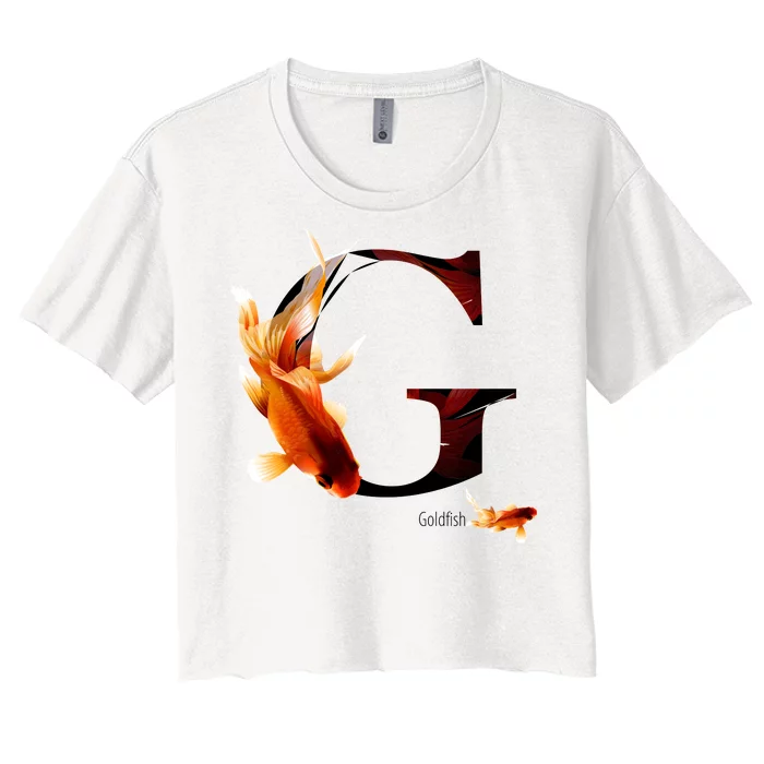 Letter G is for Goldfish Women's Crop Top Tee