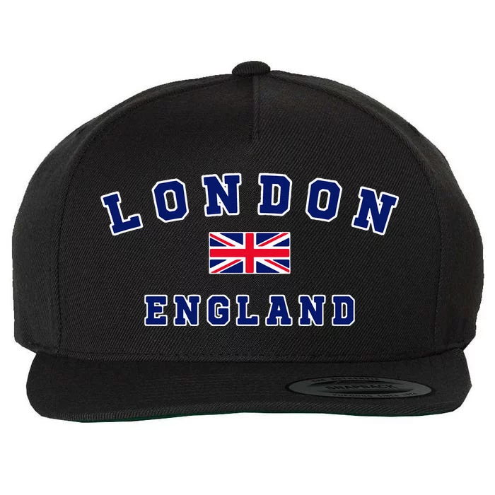 London England United Kingdom Flag UK Flags Men Women Gift Wool Snapback Cap