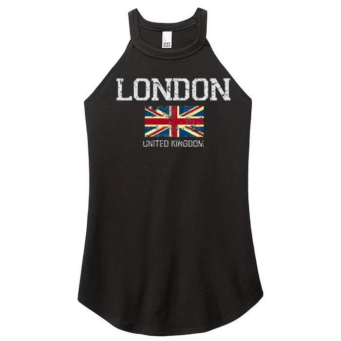 London England United Kingdom Vintage Souvenir Women’s Perfect Tri Rocker Tank