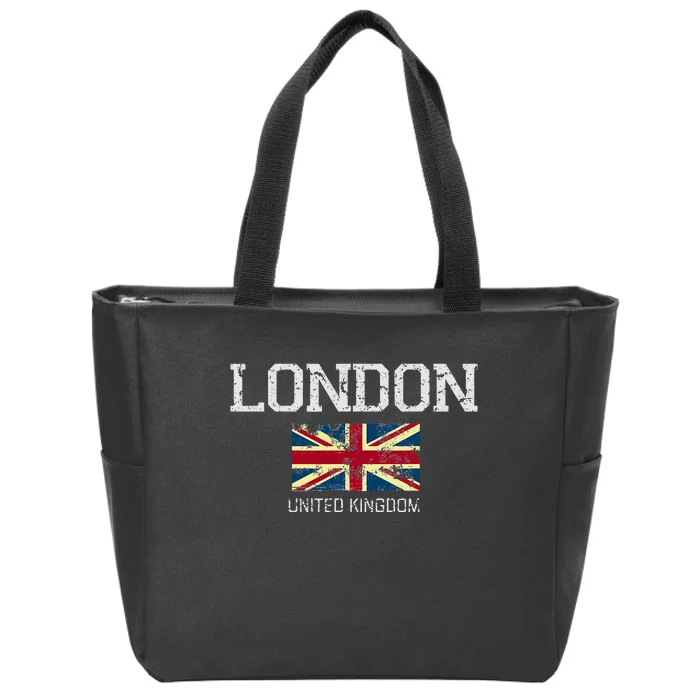 London England United Kingdom Vintage Souvenir Zip Tote Bag