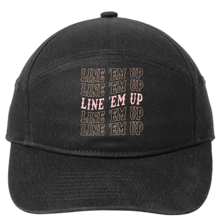 Line 'Em Up Retro Country's Slogan 7-Panel Snapback Hat