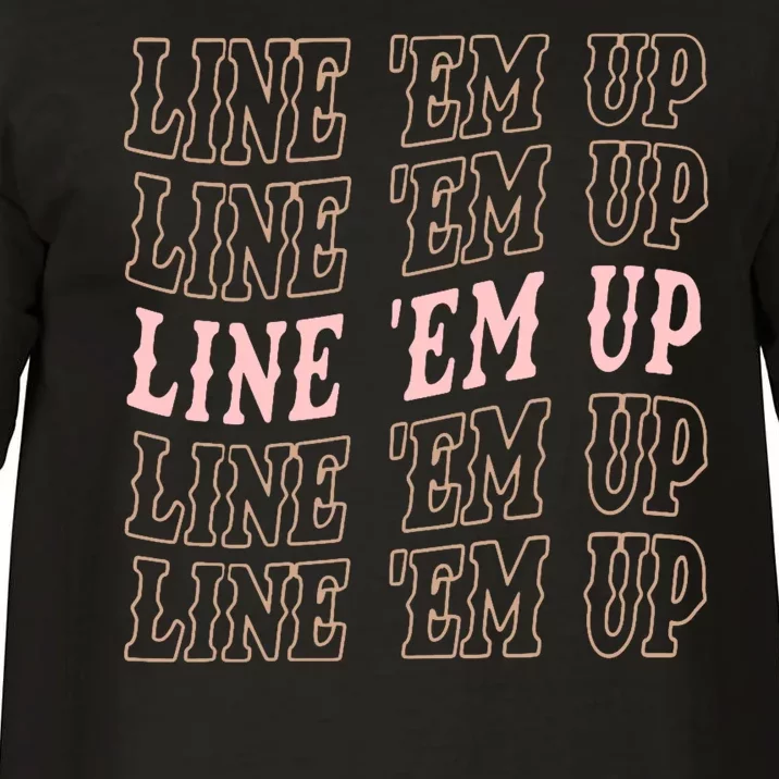 Line 'Em Up Retro Country's Slogan Comfort Colors T-Shirt