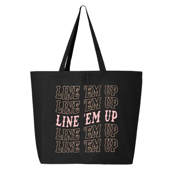 Line 'Em Up Retro Country's Slogan 25L Jumbo Tote