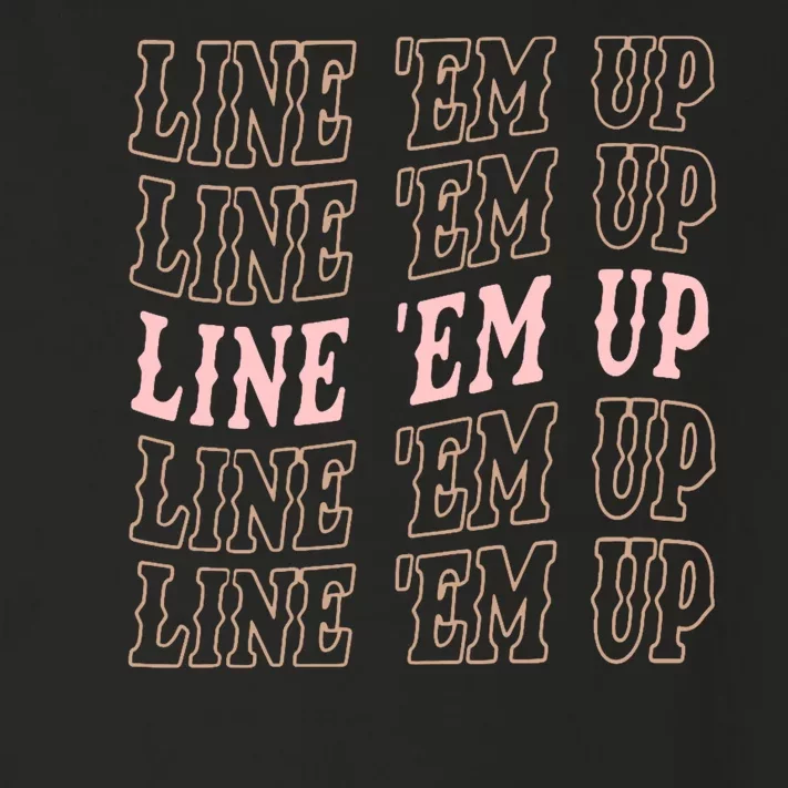 Line 'Em Up Retro Country's Slogan Toddler Long Sleeve Shirt