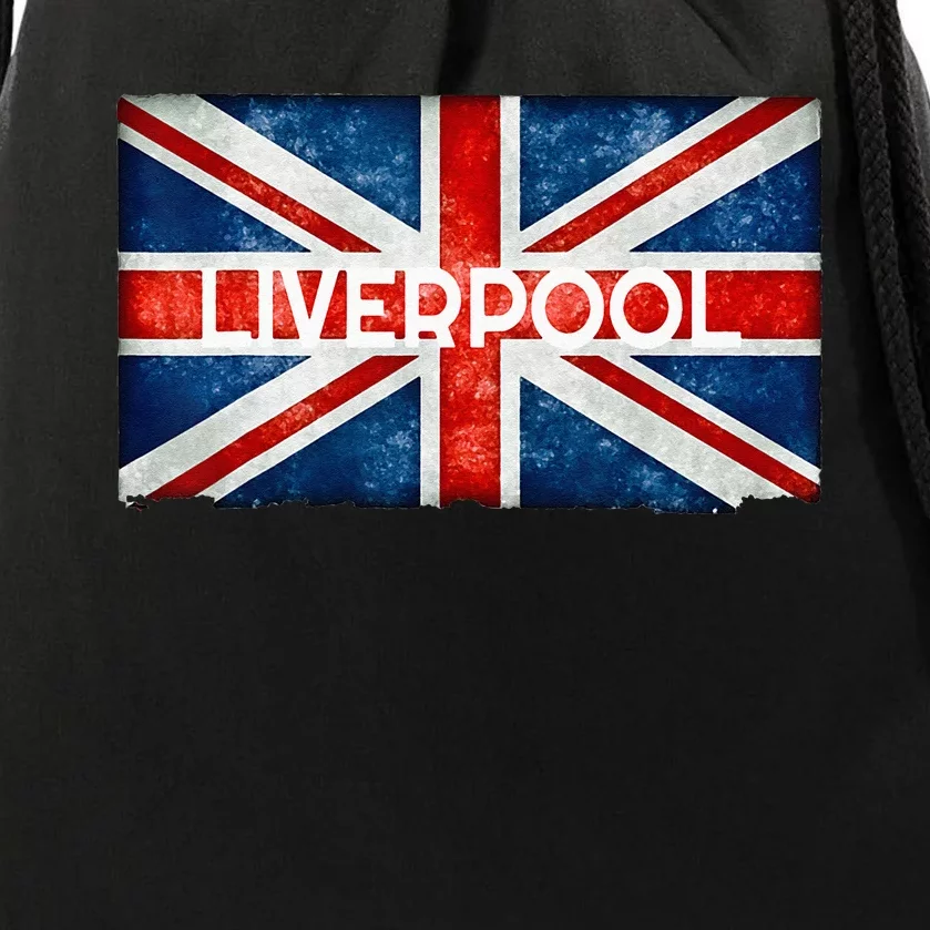 Liverpool England UK Flag . And Souvenir Drawstring Bag