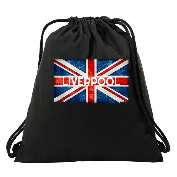 Liverpool England UK Flag . And Souvenir Drawstring Bag