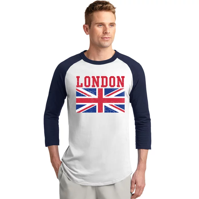 London England Union Jack United Kingdom British Flag Funny Gift Baseball Sleeve Shirt