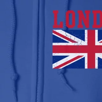 London England Union Jack United Kingdom British Flag Gift Full Zip Hoodie