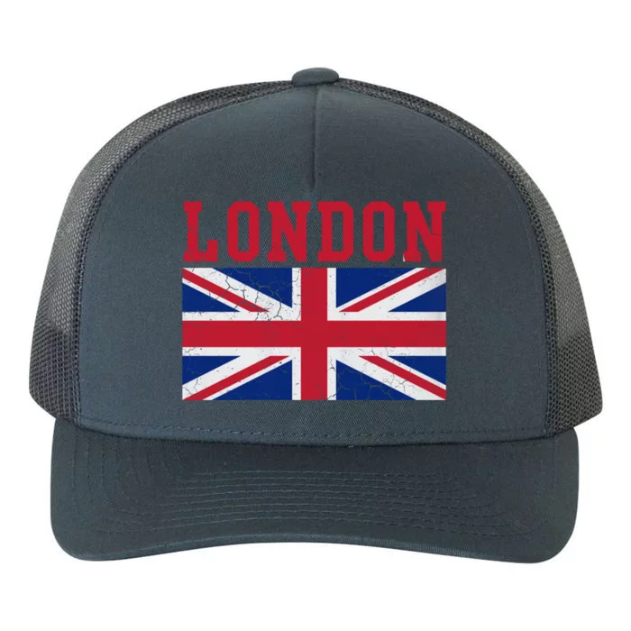 London England Union Jack United Kingdom British Flag Gift Yupoong Adult 5-Panel Trucker Hat