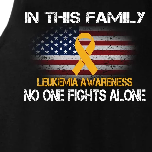 Leukemia No One Fights Alone Ladies Tri-Blend Wicking Tank