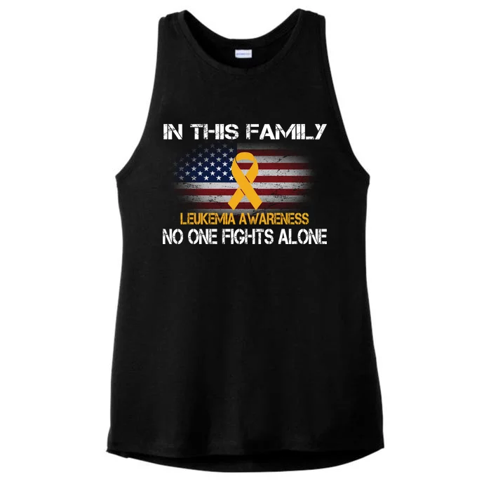 Leukemia No One Fights Alone Ladies Tri-Blend Wicking Tank