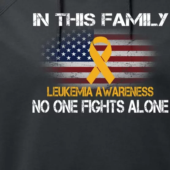 Leukemia No One Fights Alone Performance Fleece Hoodie