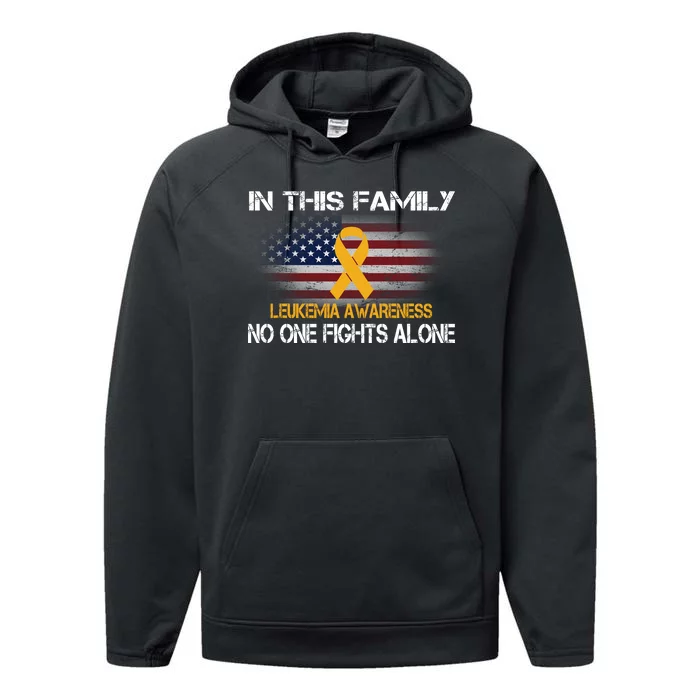 Leukemia No One Fights Alone Performance Fleece Hoodie