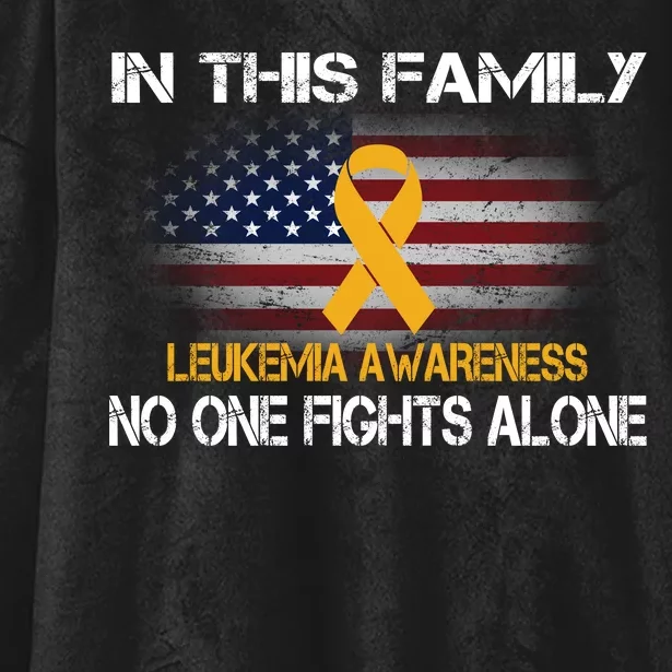 Leukemia No One Fights Alone Hooded Wearable Blanket