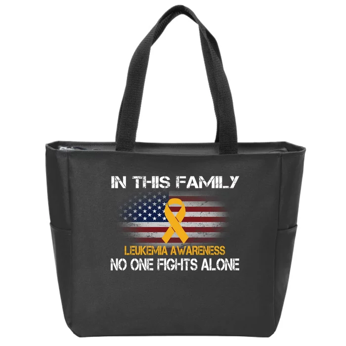 Leukemia No One Fights Alone Zip Tote Bag