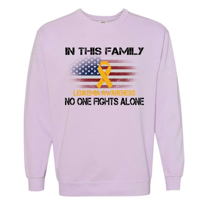 Leukemia No One Fights Alone Garment-Dyed Sweatshirt