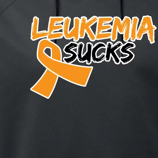 Leukemia Sucks Performance Fleece Hoodie