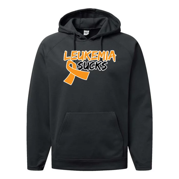 Leukemia Sucks Performance Fleece Hoodie