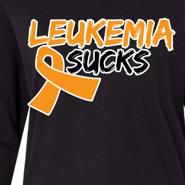 Leukemia Sucks Womens Cotton Relaxed Long Sleeve T-Shirt