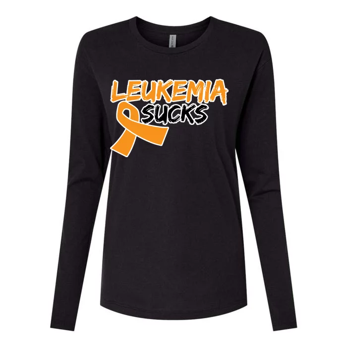 Leukemia Sucks Womens Cotton Relaxed Long Sleeve T-Shirt