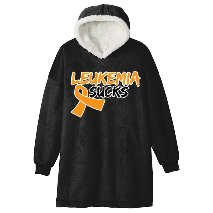 Leukemia Sucks Hooded Wearable Blanket