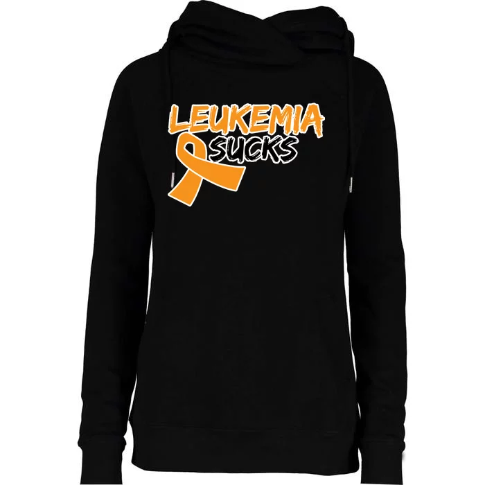 Leukemia Sucks Womens Funnel Neck Pullover Hood