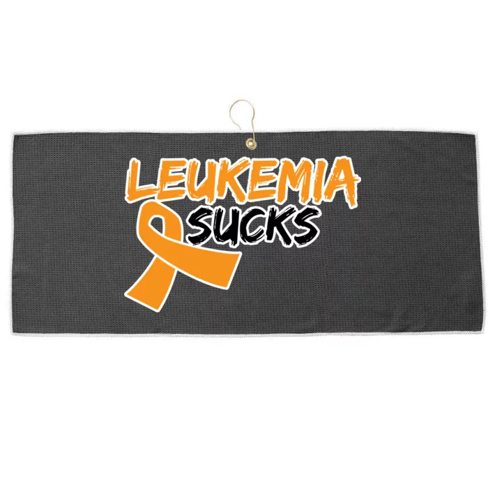 Leukemia Sucks Large Microfiber Waffle Golf Towel