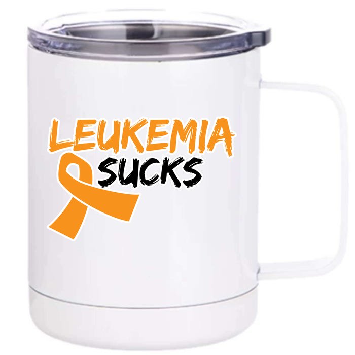 Leukemia Sucks Front & Back 12oz Stainless Steel Tumbler Cup