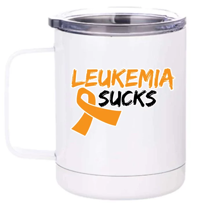 Leukemia Sucks Front & Back 12oz Stainless Steel Tumbler Cup