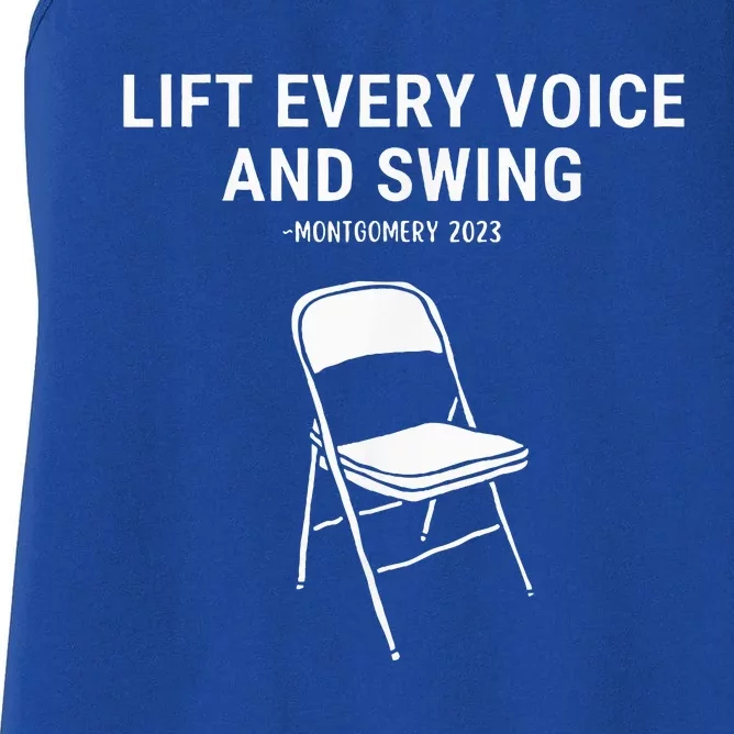 Lift Every Voice And Swing Trending Montgomery White Chair Women's Racerback Tank