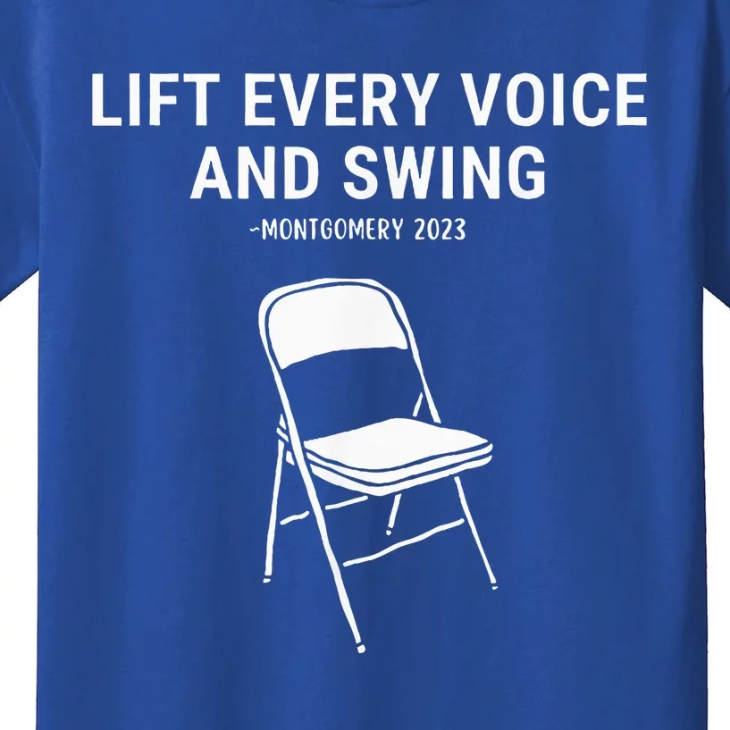 Lift Every Voice And Swing Trending Montgomery White Chair Kids T-Shirt