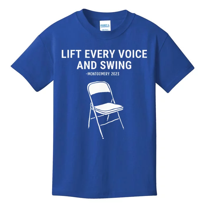 Lift Every Voice And Swing Trending Montgomery White Chair Kids T-Shirt