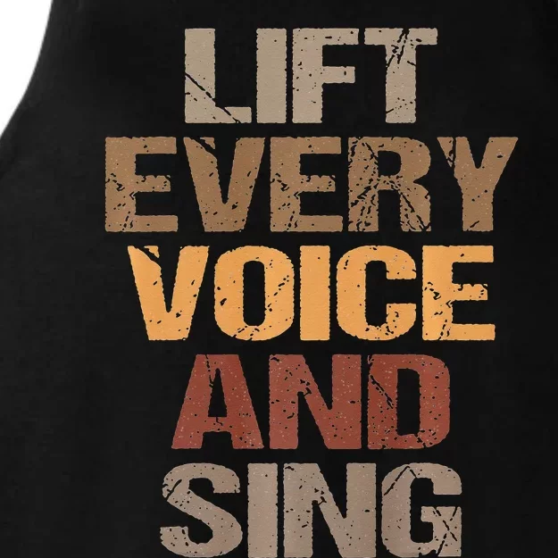 Lift Every Voice And Sing Juneteenth Black History Month Ladies Tri-Blend Wicking Tank