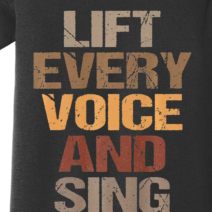 Lift Every Voice And Sing Juneteenth Black History Month Baby Bodysuit