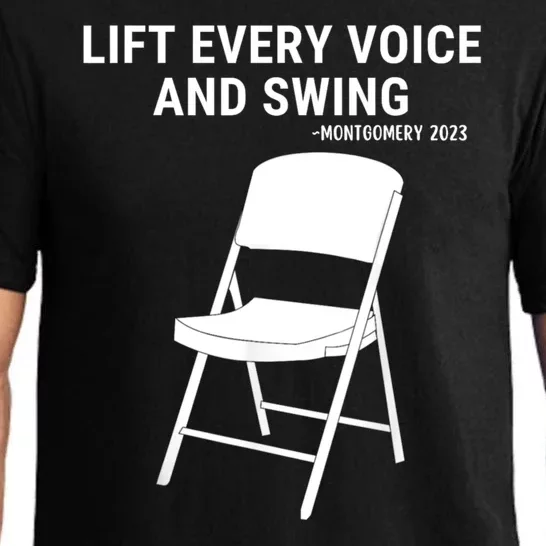 Lift Every Voice And Swing Trending Montgomery White Chair Pajama Set