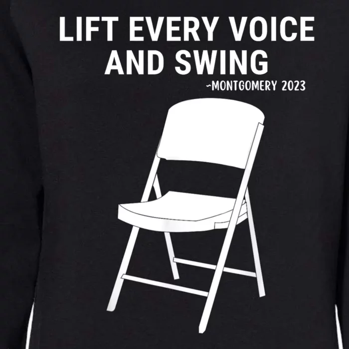 Lift Every Voice And Swing Trending Montgomery White Chair Womens California Wash Sweatshirt