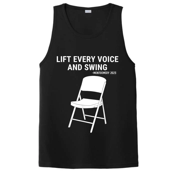 Lift Every Voice And Swing Trending Montgomery White Chair Performance Tank