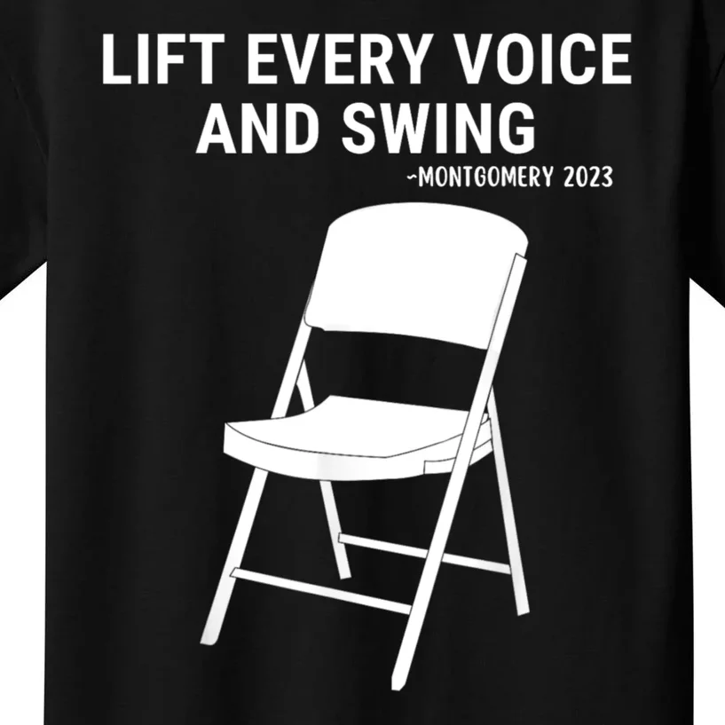 Lift Every Voice And Swing Trending Montgomery White Chair Kids T-Shirt