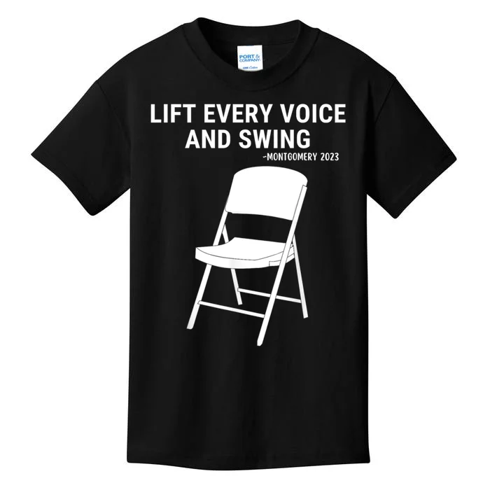 Lift Every Voice And Swing Trending Montgomery White Chair Kids T-Shirt