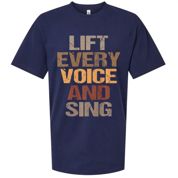 Lift Every Voice And Sing Juneteenth Black History Month Sueded Cloud Jersey T-Shirt