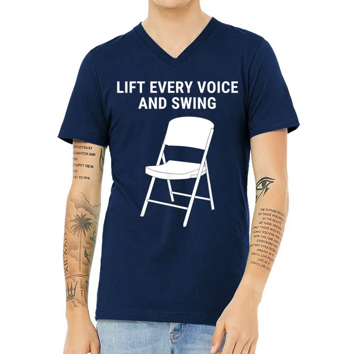 Lift Every Voice And Swing Trending Montgomery White Chair V-Neck T-Shirt