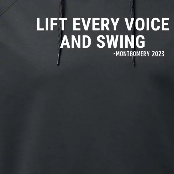 Lift Every Voice And Swing Trending Montgomery White Chair Performance Fleece Hoodie