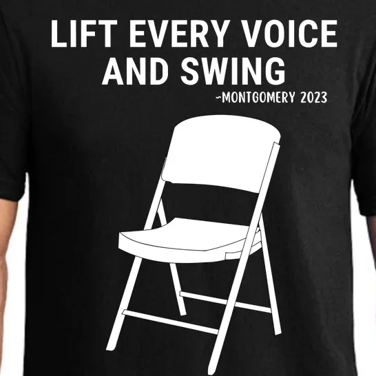 Lift Every Voice And Swing Trending Montgomery White Chair Pajama Set