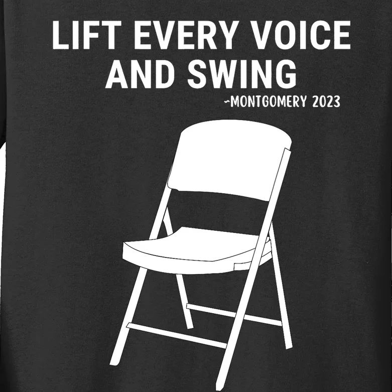 Lift Every Voice And Swing Trending Montgomery White Chair Kids Long Sleeve Shirt