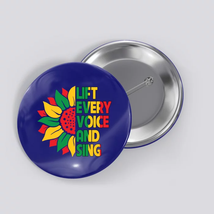 Lift Every Voice And Sing Freedom Day Sunflower Junenth Gift Button